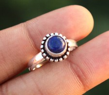 Natural Lapis lazuli Ring/Statement Ring/925 Sterling Silver/Promise ring/Gift