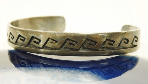 VTG Rare Collectible Ronald Wadsworth Hopi Sterling Silver Overlay Cuff 20g - Picture 2 of 5