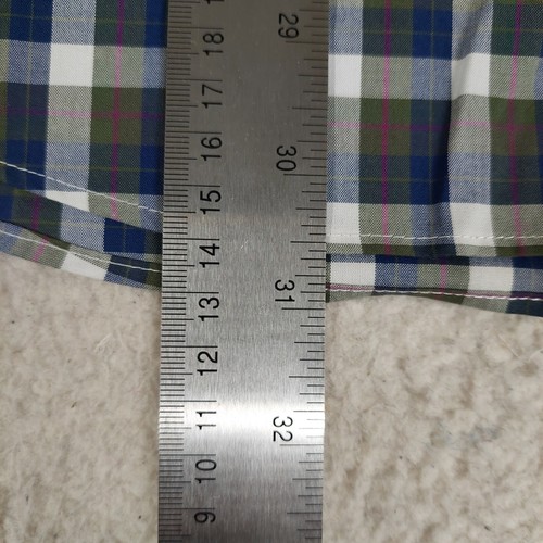 Jos A Bank Traveler Mens Tailored Fit Medium Plaid Long Sleeve Button Down Shirt - Picture 7 of 16