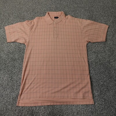 Izod Polo Shirt Mens Large Orange Gray Golf Rugby Casual Preppy Outdoor Cotton