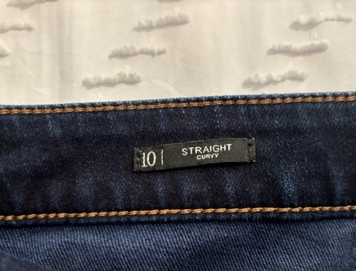 Talbots Flawless Five Pocket Jeans Women’s 10 Straight Curvy Dark Blue Denim EUC - Picture 9 of 15
