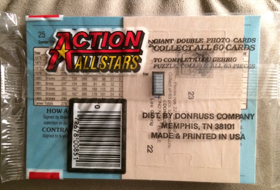 Donruss Action All Stars Pack Rollie Fingers 1985 (arriba) Dale Murphy (atrás) Foto 2 de 2