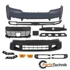 Fits 2022-2024 Ford Maverick Front Bumper Cover Grille Kit Bracket Upper Lower
