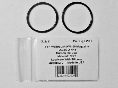 2 Weihrauch HW100 Magazine 2603A O'rings / R&S 2-32WH