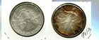 2005 AMERICAN SILVER EAGLE 1 OUNCE SILVER COIN CHOICE BU HEAVY BROWN TONING