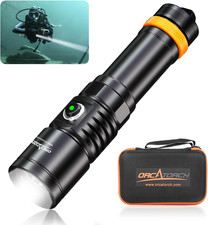ORCATORCH D710 Scuba Diving Light, 3000 Lumens Super Bright Underwater Flashligh