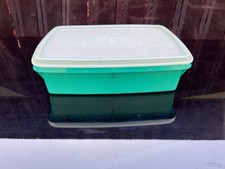 Vintage Tupperware Tuppercraft Teal Turquoise Craft/Desk Caddy Organizer 767