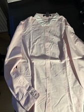 Bluse Hemdbluse 36/38 Rosa Weiß Mango L Neuwertig