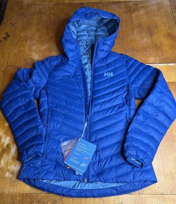 Women's Helly Hansen Verglas Hooded Down BLUE Jacket XS