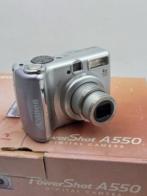 Canon PowerShot A550 7.1 MP Digital Camera - Silver for sale