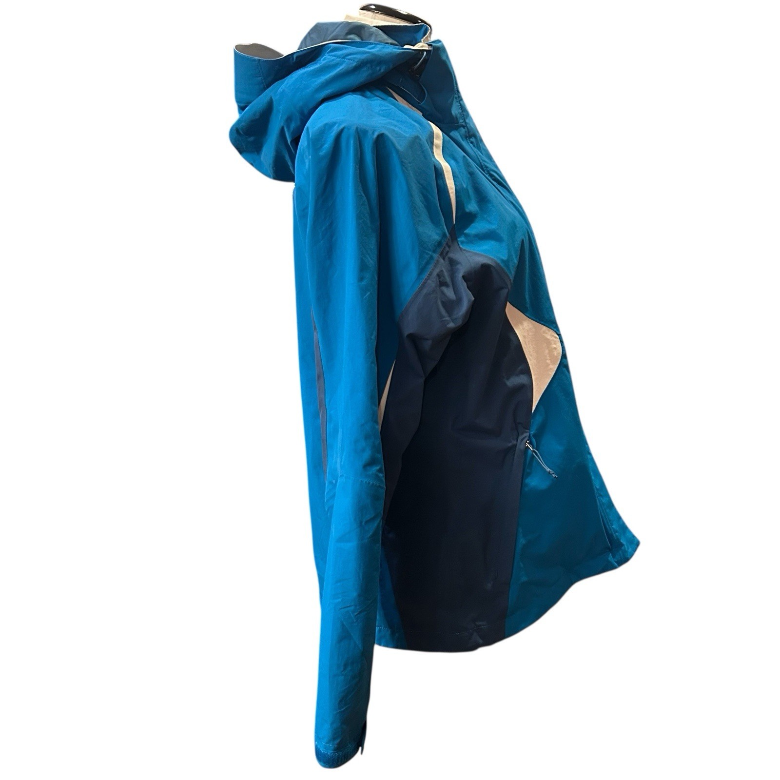 The North Face Blue Hyvent Tech Full Zip Jacket Hooded Womens Large Waterproof thumbnail 3