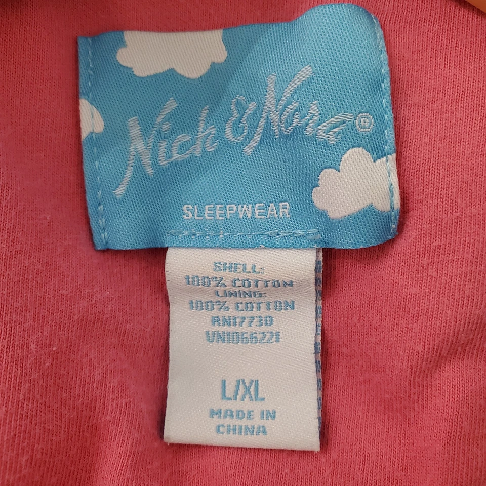 NICK & NORA L/XL Paris French Poodle Print Black Multi-Color Bath Robe Kimono   - Image 2 of 4