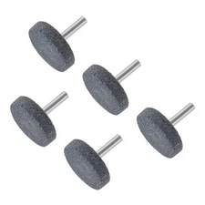 5pcs Mounted Grinding Stone 1/4" Shank 1.5-inch Dia Corundum Grinding Wheel