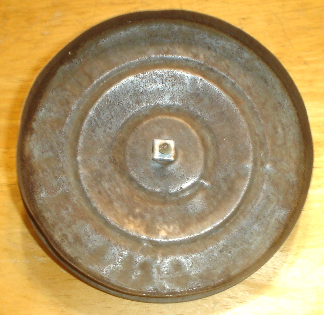 Antique Gray Enamelware / Graniteware Berry Bucket / Pail with Embossed Tin Lid