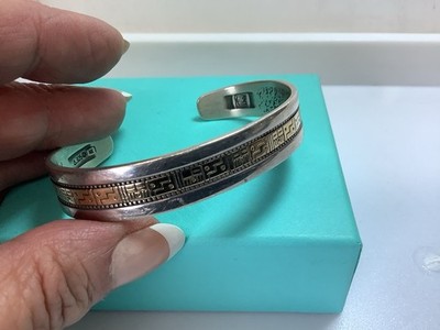  Native American silver &  14k  cuff by Roderick Tenorio 