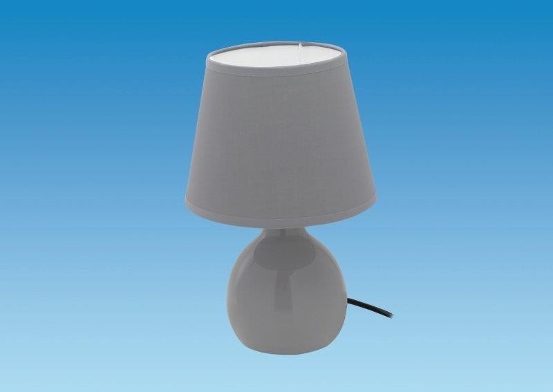 PLS Ceramic Table Lamp Grey Caravan Motorhome Campervan Boat - TL104