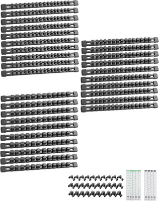 30PC ABS Socket Organizer, Socket Rails Fit 1/2 Inch, 3/8 Inch and 1/4 Inch Driv