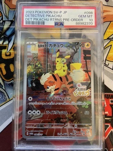 2023 POKEMON JAPANESE SV-P PROMO #098 DETECTIVE PIKACHU PSA 10