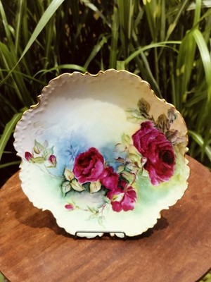 Antique RC ROSENTHAL BAVARIA Monbijou Hand Painted Pink ROSE 8''