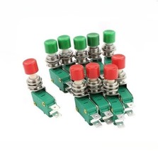 10PCS 12mm Red Green SPDT Momentary Pushbutton Switch for Electrical Use