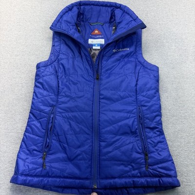 Columbia Women's Blue Omni-Heat Vest Insulated Full Zip Small 