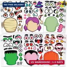 JOYIN 30 Pcs Halloween Make a Face Stickers for Kids, Halloween Party Favor, Par