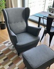 IKEA Strandmon - Chair + Footstool (BUNDLE)