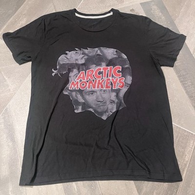 Arctic Monkeys Band T-Shirt L Black Rock Indie Music Tee Distressed Japan F/S