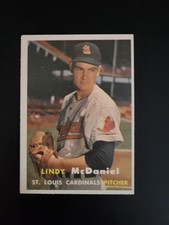 1957 topps Lindy McDaniel Rookie card no. 79. rookie card picture