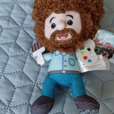 Fiesta Bob Ross Plush Toy Small 6-14 in Brown Blue Washable Stuffed 2022