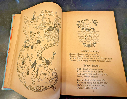 1953 Whitman Mother Goose Complete Nursery Rhymes Hilda Miloche HC - Picture 9 of 15