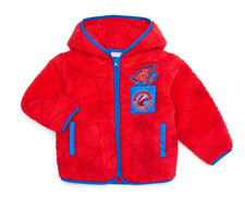 Spiderman Jacket Faux- Shearling Zip Hoodie Sherpa Boys 2T Toddler Disney Marvel