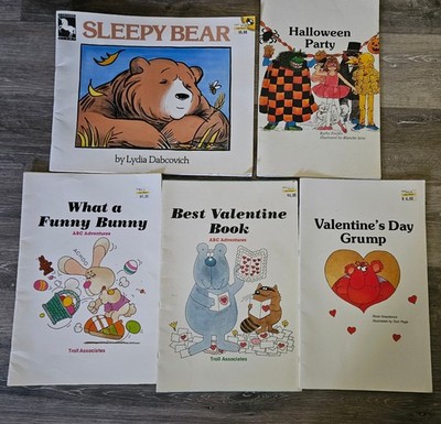 Lot 5 Vintage Large Teacher Books 18x12'' Easel Group Reading Troll Puffin