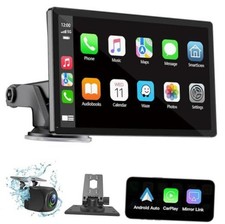 Wireless Carplay Screen for Car HD Portable Car Stereo Touchscreen with 7"