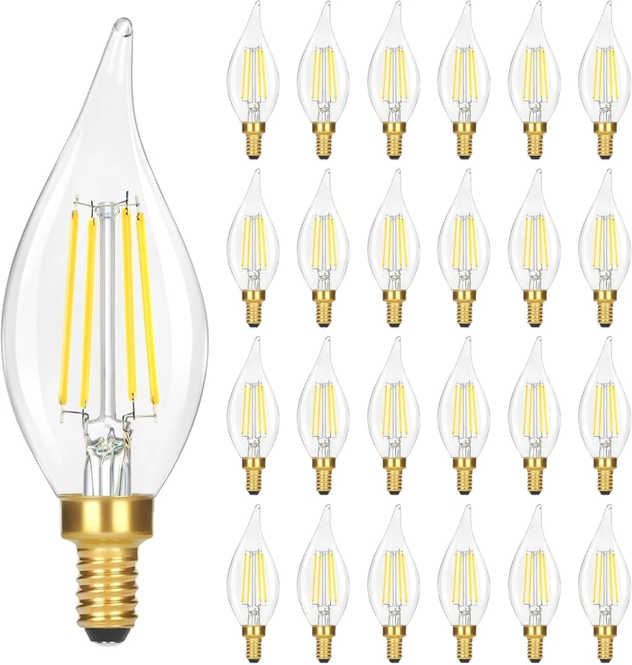 Daylight White Chandelier Light Bulbs - Dimmable LEDs - Image 3 of 4