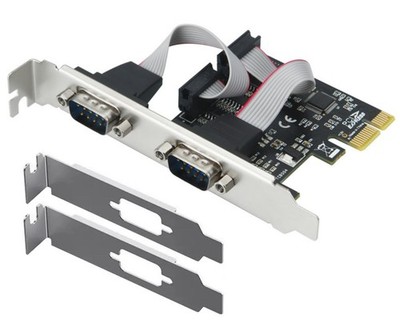 Pci-e to 2x Serial port RS232 com 9pin card Engineering Tax Control wch382 chip