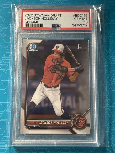 2022 Bowman Draft JACKSON HOLLIDAY Chrome 1st Prospect Card PSA 10 GEM MT (408)