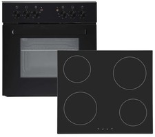 PKM Einbauherd Set Backofen schwarz Glaskeram...