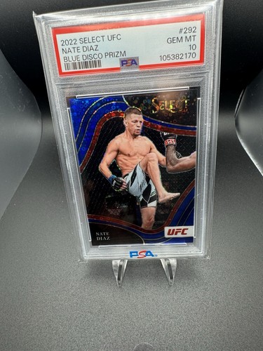 2022 UFC Select Nate Diaz Octagonside Blue Disco 04/49 PSA 10 (Pop 4) ✅💎 🥊 HOF - Picture 4 of 6