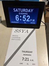 7 Inch Digital Clock, 12 Alarms, Auto Dim, La...