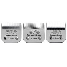 Size 7FC/5FC/4FC Detachable Pet Dog Grooming Clipper Ceramic Blades Set,Compa...