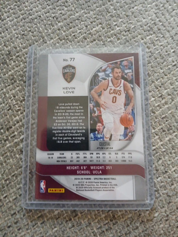 2019-20 Panini Spectra - Kevin Love #77 Celestial Prizm /99 - Image 2 of 2