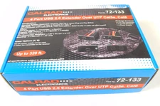 Calrad 72-133 4-Port USB 2.0 Extender & Hub Over UTP Cat5e, Cat6 up to (320 ft.)