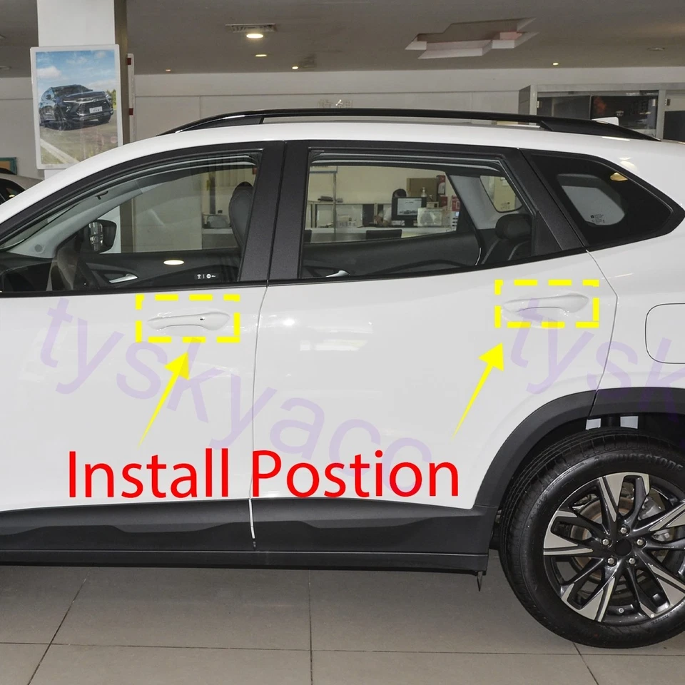 Отделка из углеродного волокна накладка на внешнюю дверную ручку для Chevrolet Tracker 2024 2025 - Изображение 2 из 4