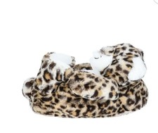 Feetmoji Women's Plush Animal Slippers Cheetah Slippers