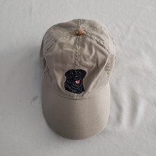 THE ORVIS CO. Black Lab Labrador Hat Khaki  Strap Back Adjustable Dog Cap Bailey