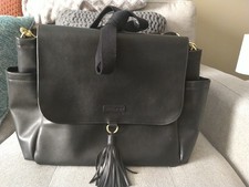 Skip Hop Diaper Bag Greenwich Chic Tote Bag, Black w/Gray Interior Pouches