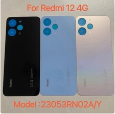 Original Rear Housing Battery Back Door Cover with Lens For Xiaomi Redmi 12 4G