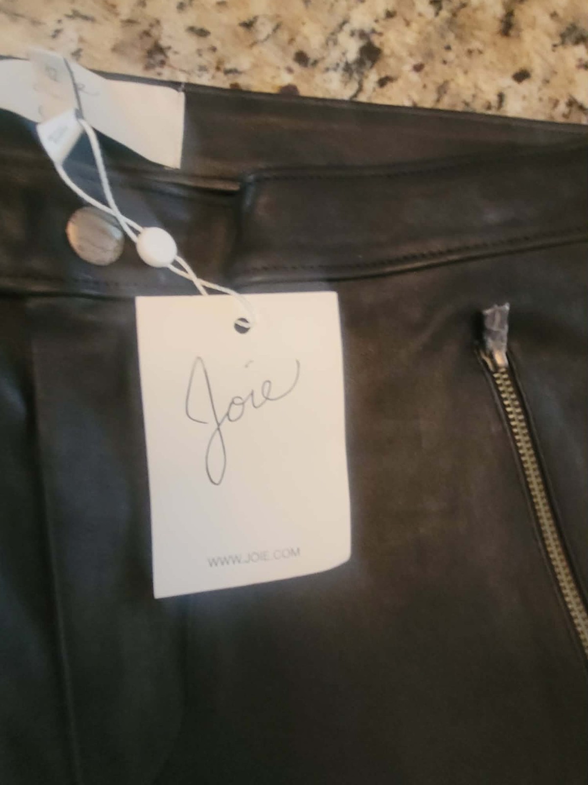 Joie Darnella Women's Soft Lamb  Leather Caviar Button  Pants [NEW] Size 6,10,12 image 4
