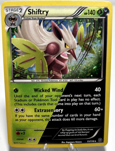 Pokemon TCG Shiftry 11/114 Cosmos Holo Rare XY Steam Siege Near Mint NM